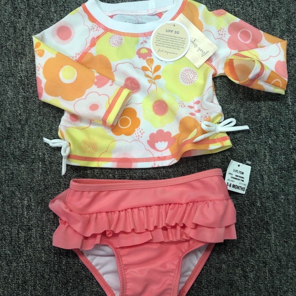 Girls 2 piece UPF 50 swimsuit